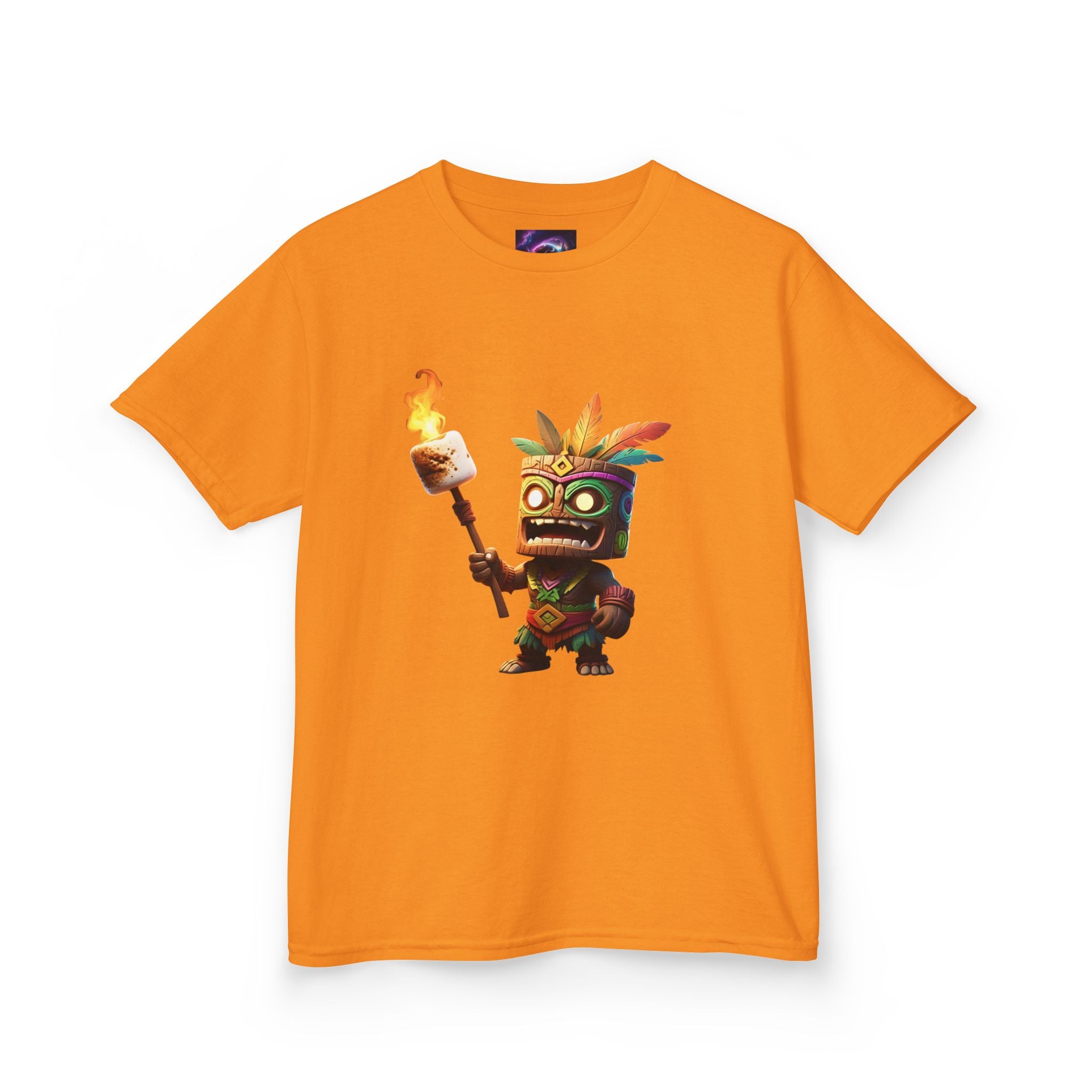 Kids Tiki Toasted Marshmallow Heavy Cotton Tee - Fun & Playful Design for Adventurous Kids