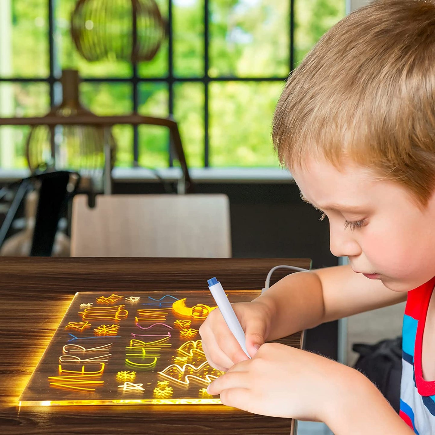 DIY Hand Draw Light Up Board With Stand Glow Memo LED Messag