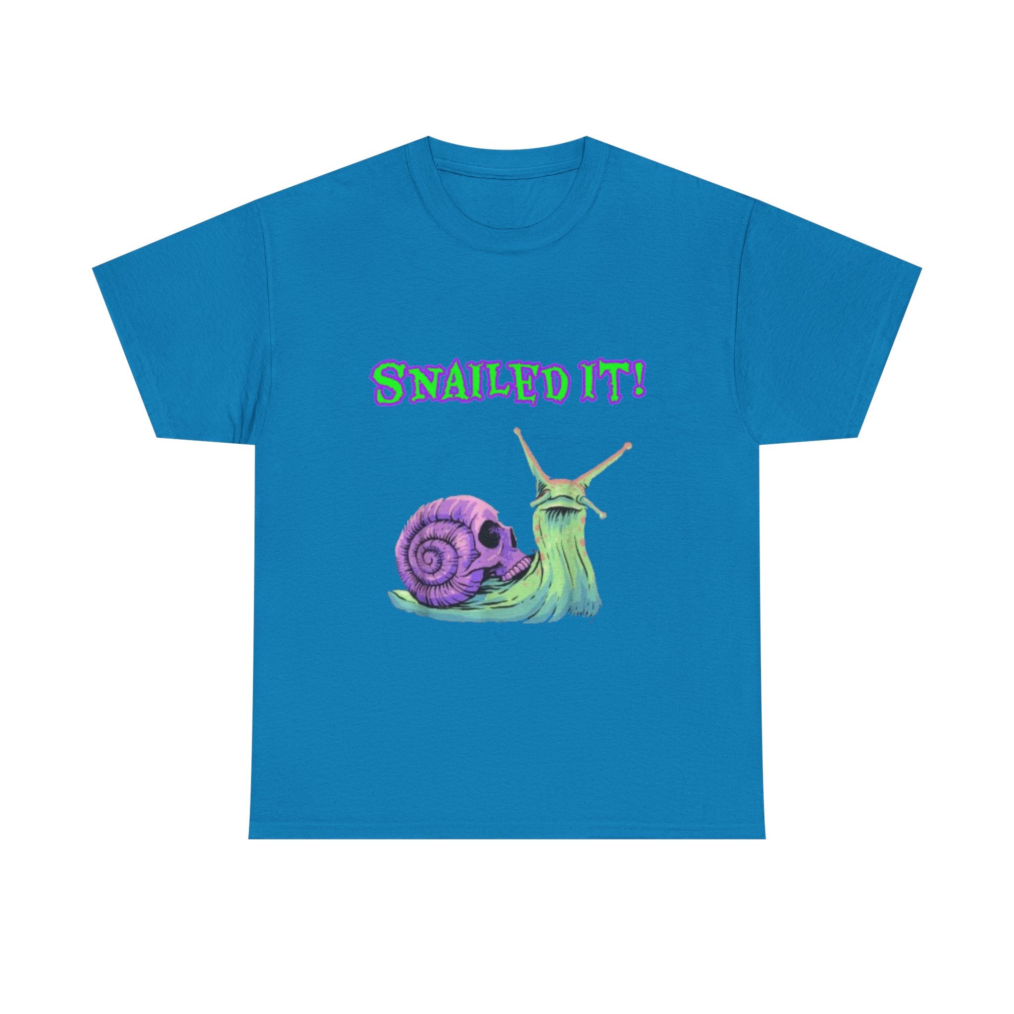 Snailed It!  Unisex Heavy Cotton Tee - "Snailed It!" T-Shirt for Fun Loving Individuals