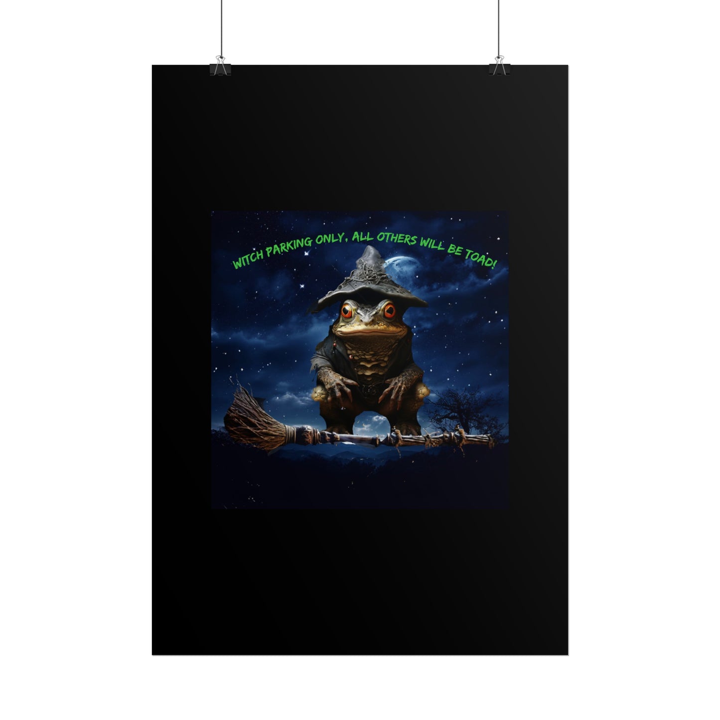 Witch Parking Only Toad Rolled Posters