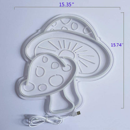 Creative Indoor Mushroom Shape Backdrop Neon Light