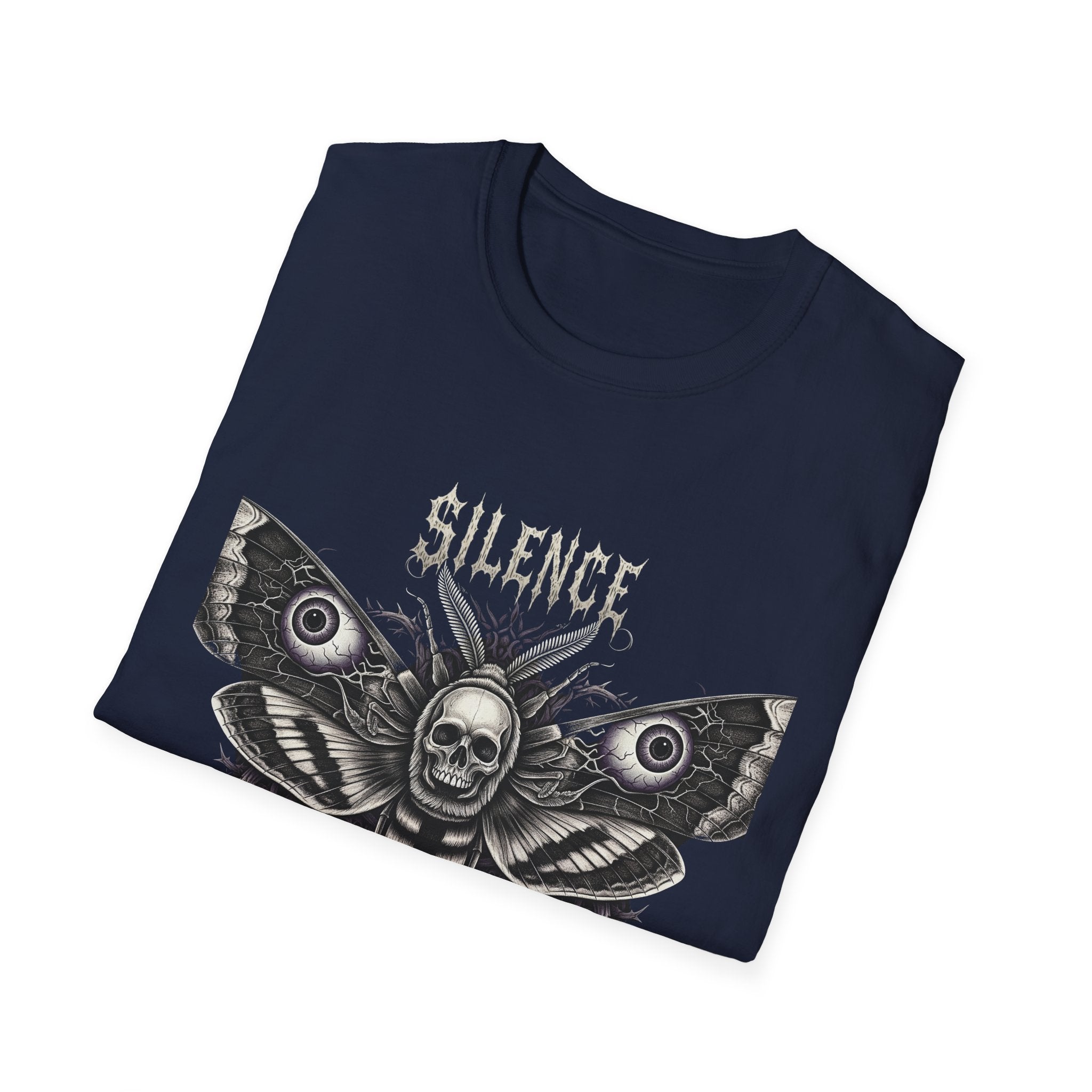 Gothic Silence T-Shirt, Unisex Graphic Tee, Alternative Fashion Top, Casual Wear, Edgy Gift Idea