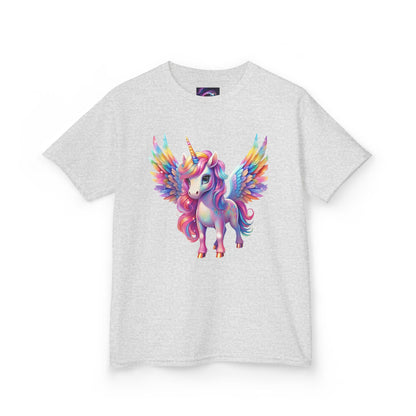 Colorful Unicorn Kids Heavy Cotton Tee - Fun & Whimsical Shirt for Magical Play