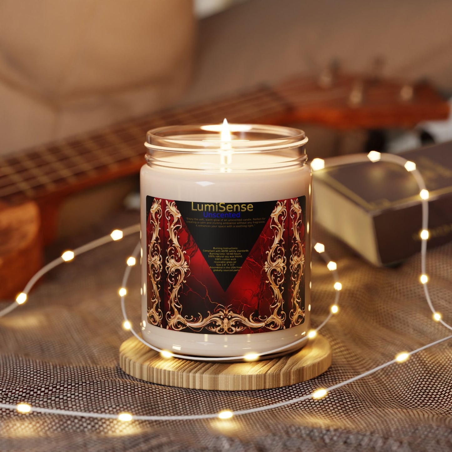 Luxurious Un Scented Soy Candle - Elegant Aromatherapy for Relaxation