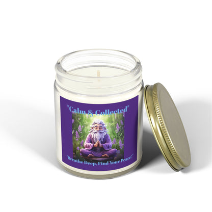 Calm & Collected Scented Candle - Coconut Apricot Wax (4oz, 9oz) - Breathe Deep, Find Your Peace!