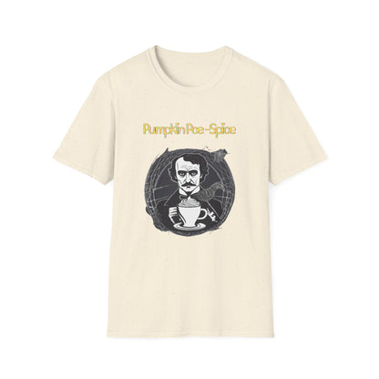 Pumpkin Poe-Spice Unisex Softstyle T-Shirt, Autumn Tee, Edgar Allan Poe Fans, Halloween Gift, Cozy Fall Apparel, Literary T-Shirt