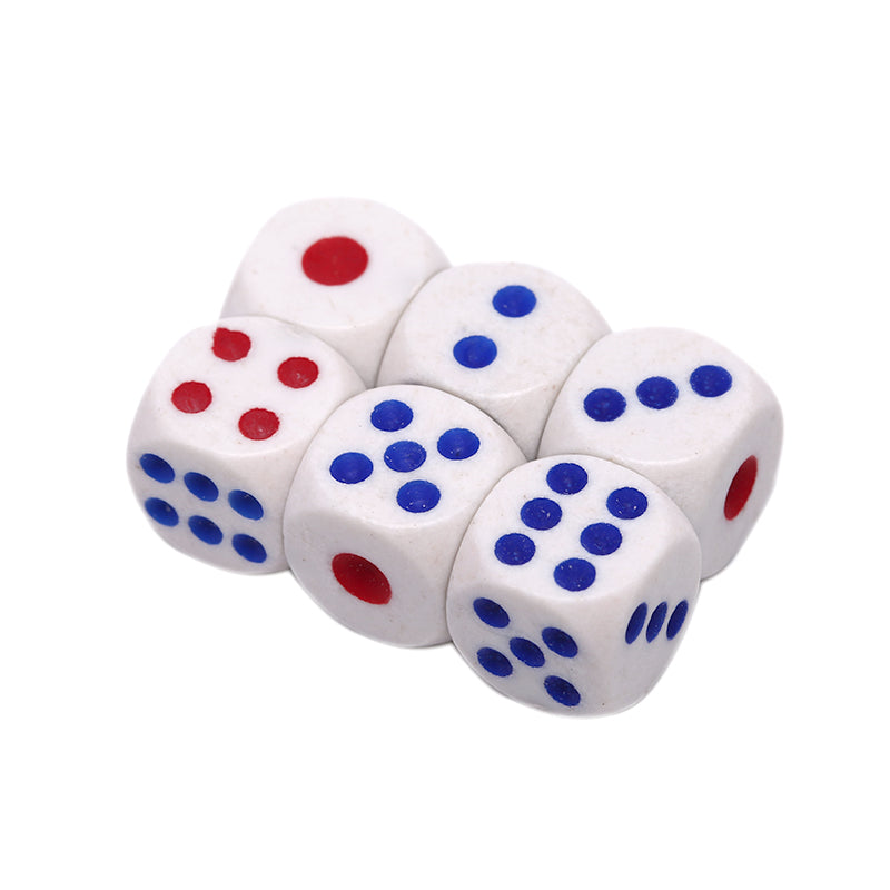 Red and blue dot ordinary dice