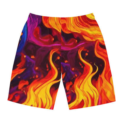 Psychedelic Fire Men's Board Shorts (AOP)