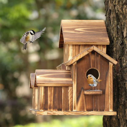 Wooden Bird Nest Creative Pastoral Outdoor Ornament