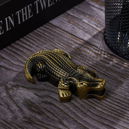 Metal Creative Lighter Personalized Butane Inflatable Lighter Crocodile Shaped Windproof Lighter Cigarette Accessories