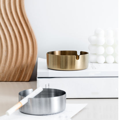 Simple Thickened Practical Stainless Steel Ash Tray