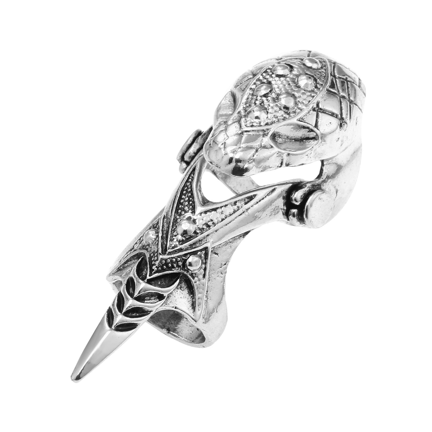 Alloy Long Ring Rock Skull Dragon Joint Bend