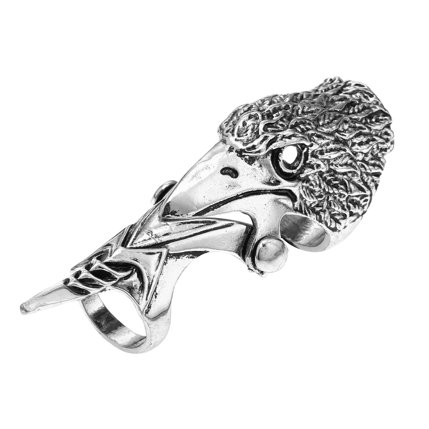 Alloy Long Ring Rock Skull Dragon Joint Bend