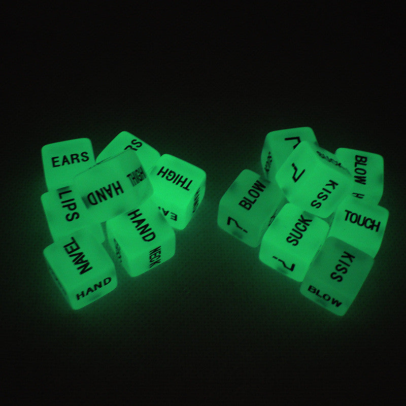 Couple Luminous English Engraving Dice