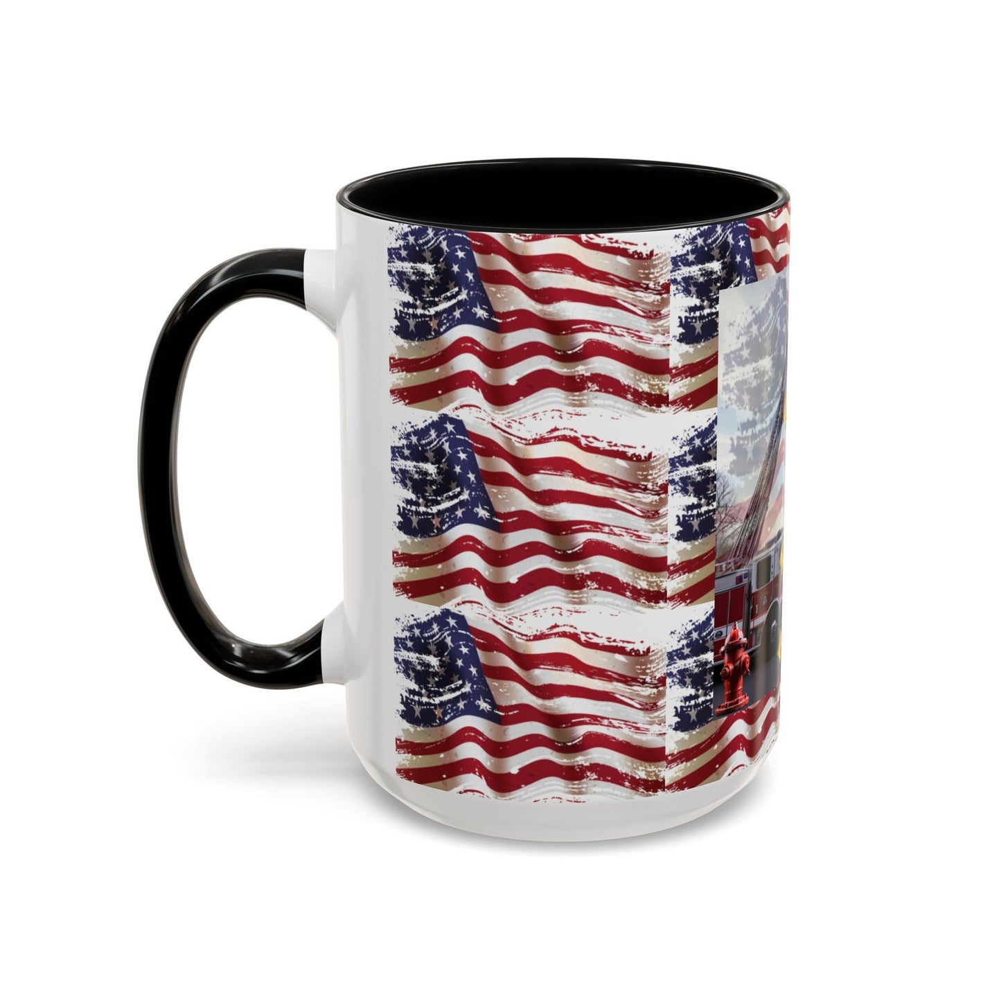 Juniata Terrace Fire 2025 Patriotic Firefighter Accent Coffee Mug - 11oz & 15oz