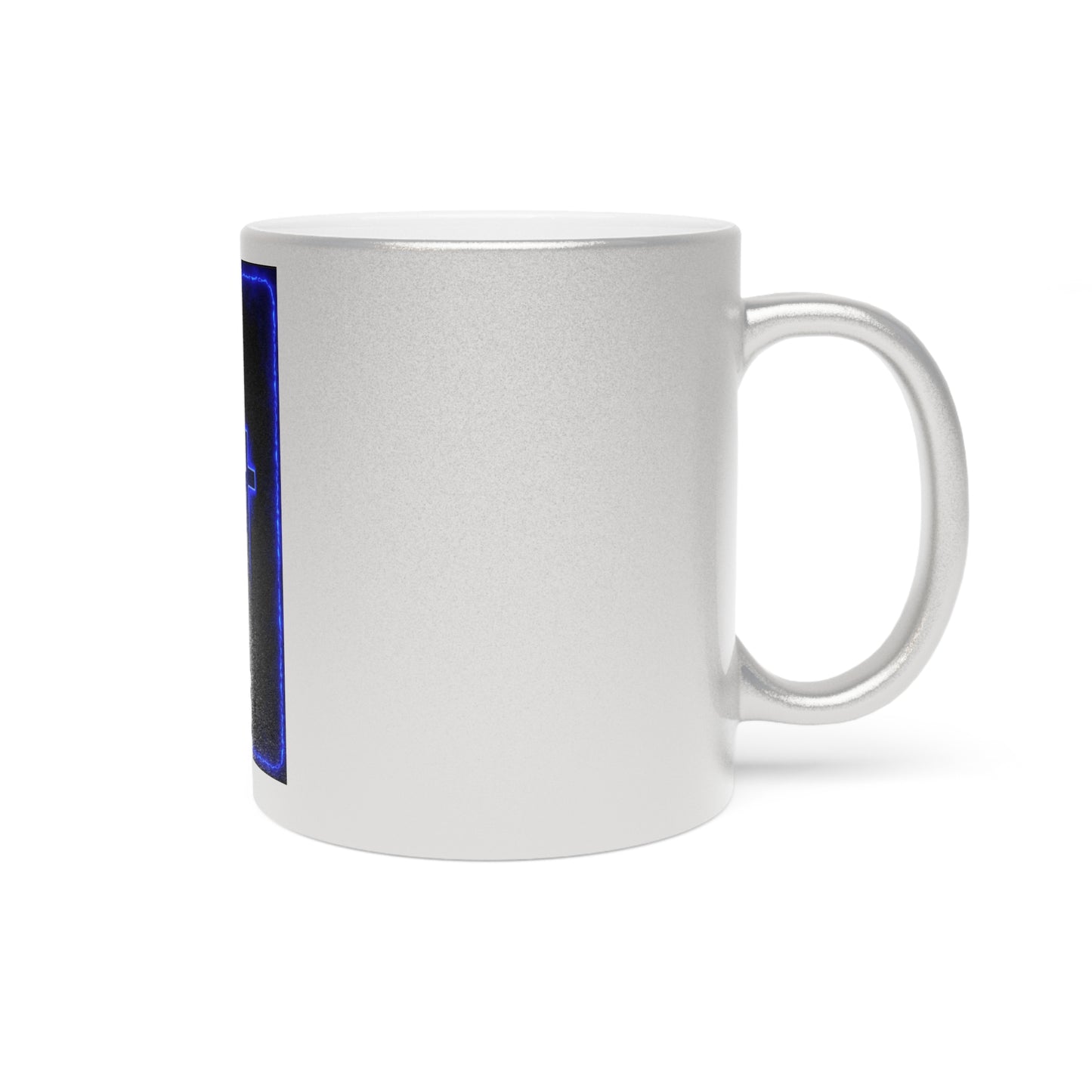 Blue Cross Metallic Mug (Silver\Gold)