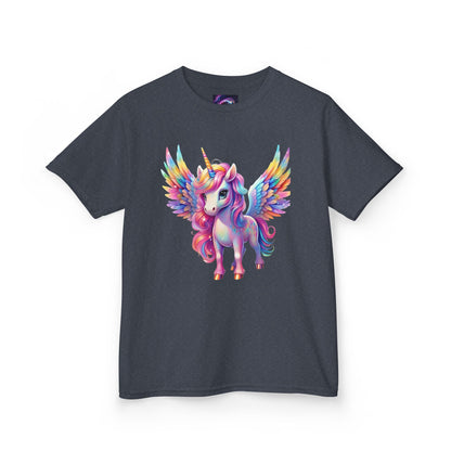 Colorful Unicorn Kids Heavy Cotton Tee - Fun & Whimsical Shirt for Magical Play