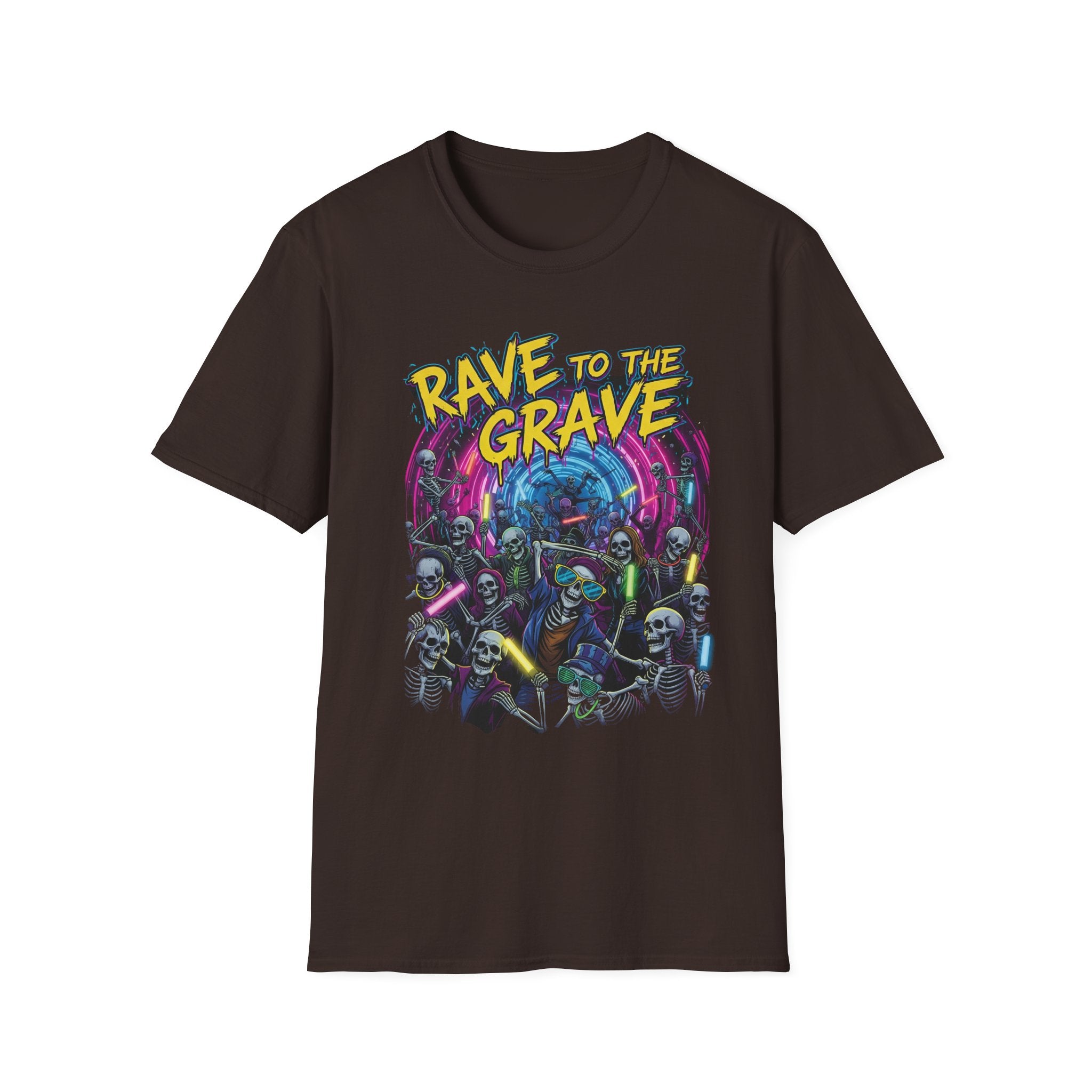 Rave to the Grave Unisex T-Shirt | Festival Wear, Halloween Costume, Gift for Party Lovers, Music Festival Tee, Graphic Shirt
