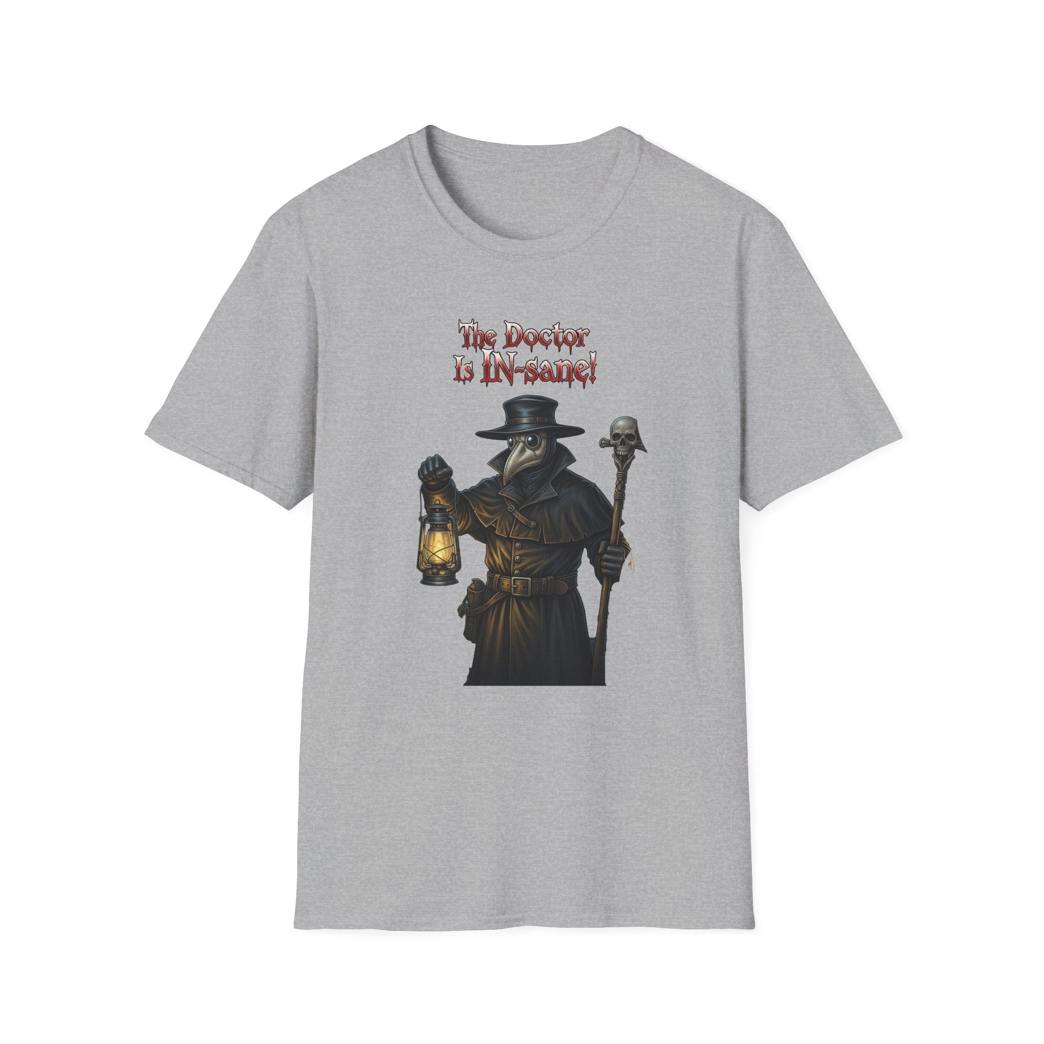 Gothic Plague In-sane Doctor T-Shirt, Unisex Softstyle Tee, Spooky Halloween Tee, Halloween Costume Shirt, Gift for Whovians, Dark Humor [...]