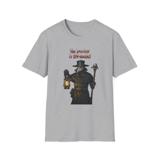Gothic Plague In-sane Doctor T-Shirt, Unisex Softstyle Tee, Spooky Halloween Tee, Halloween Costume Shirt, Gift for Whovians, Dark Humor [...]