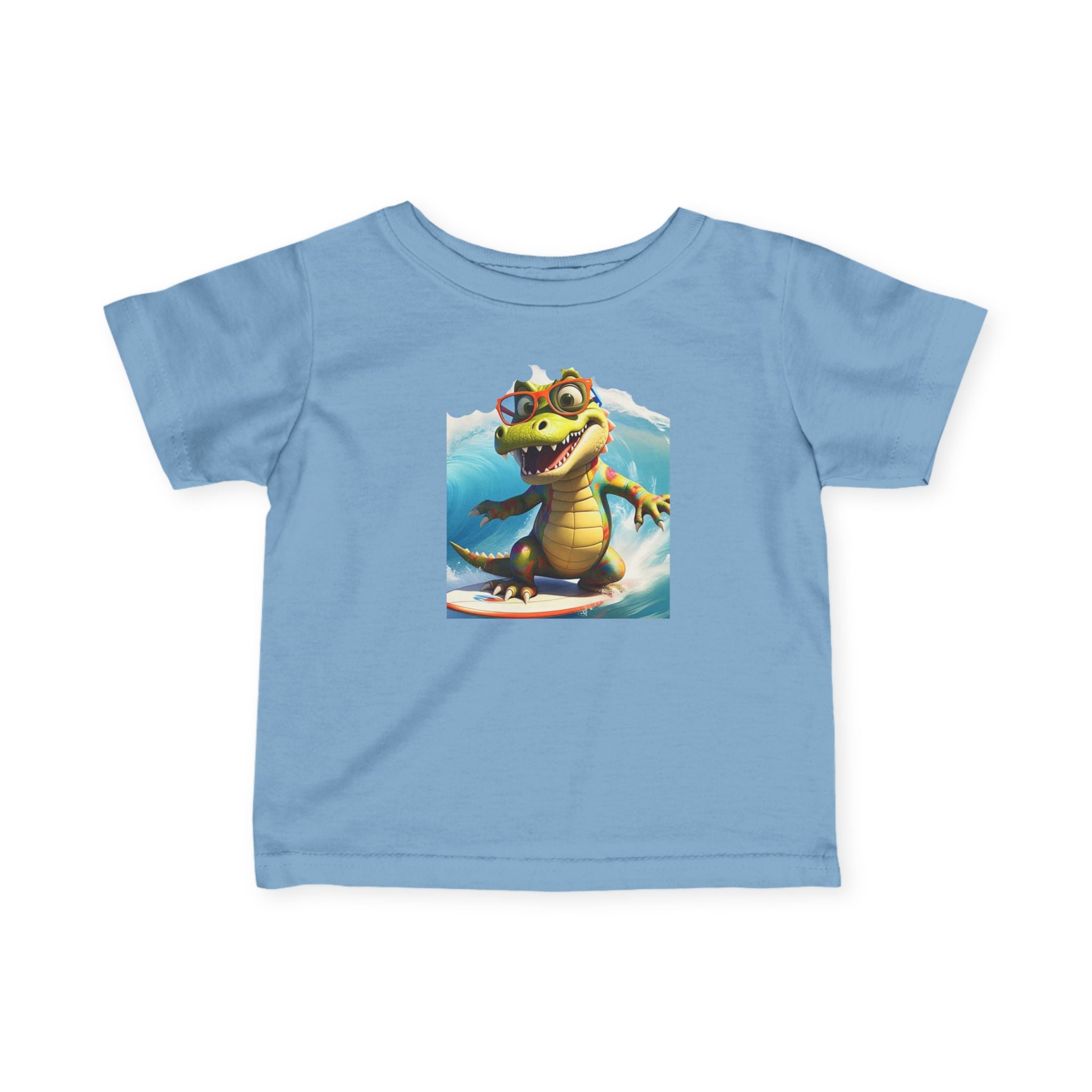 Cute Alligator Surfing Infant Tee - Perfect for Playtime & Summer Fun