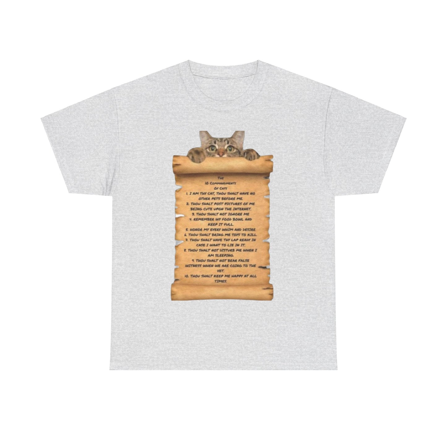 10 commandments Of A Cat Unisex Heavy Cotton Tee