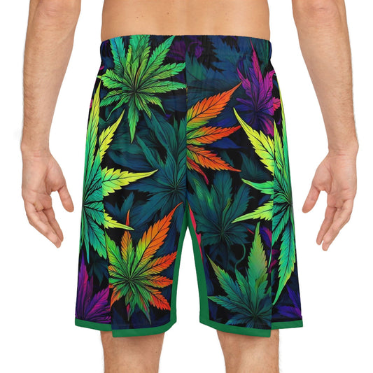 420 Happy Basketball Shorts (AOP) - S-Mart Shop Smart Treasures