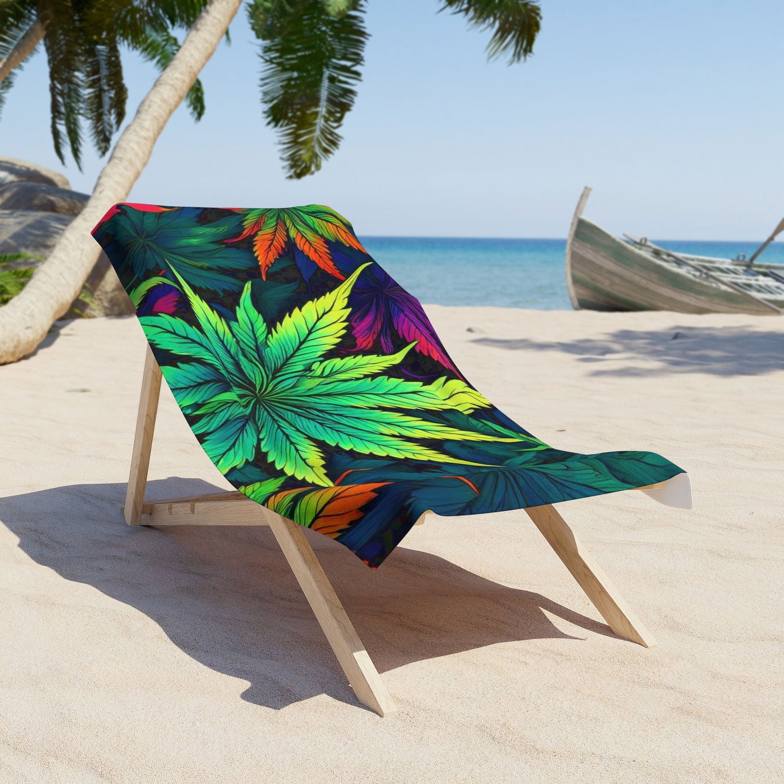 420 Happy Beach Towel - S-Mart Shop Smart Treasures
