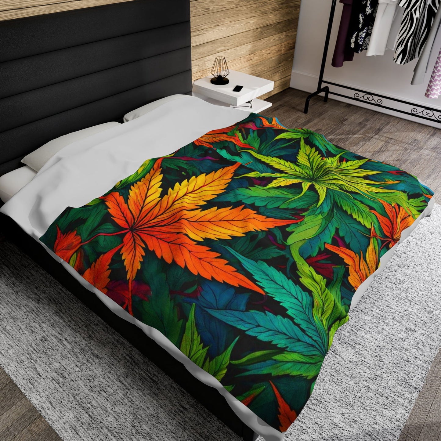 420 Happy Harvest Velveteen Plush Blanket - S-Mart Shop Smart Treasures