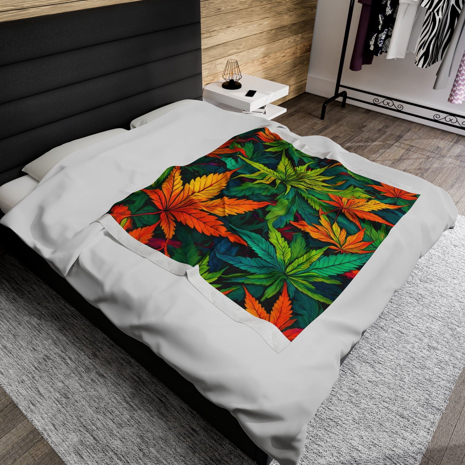 420 Happy Harvest Velveteen Plush Blanket - S-Mart Shop Smart Treasures