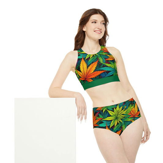 420 Happy Sporty Bikini Set (AOP) - S-Mart Shop Smart Treasures