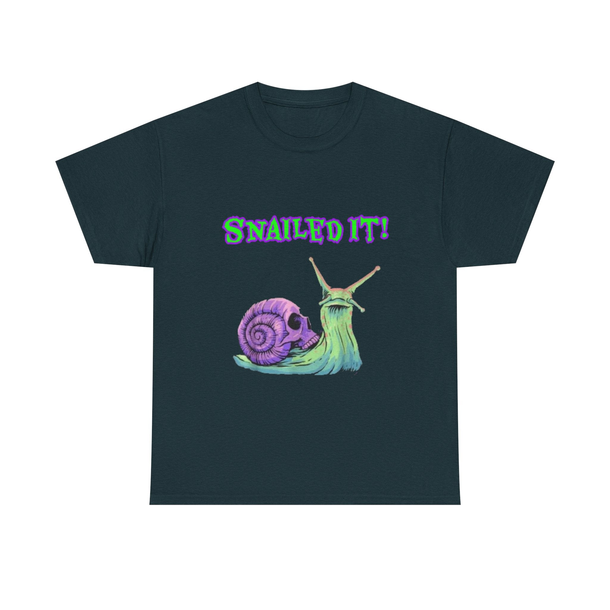Snailed It!  Unisex Heavy Cotton Tee - "Snailed It!" T-Shirt for Fun Loving Individuals
