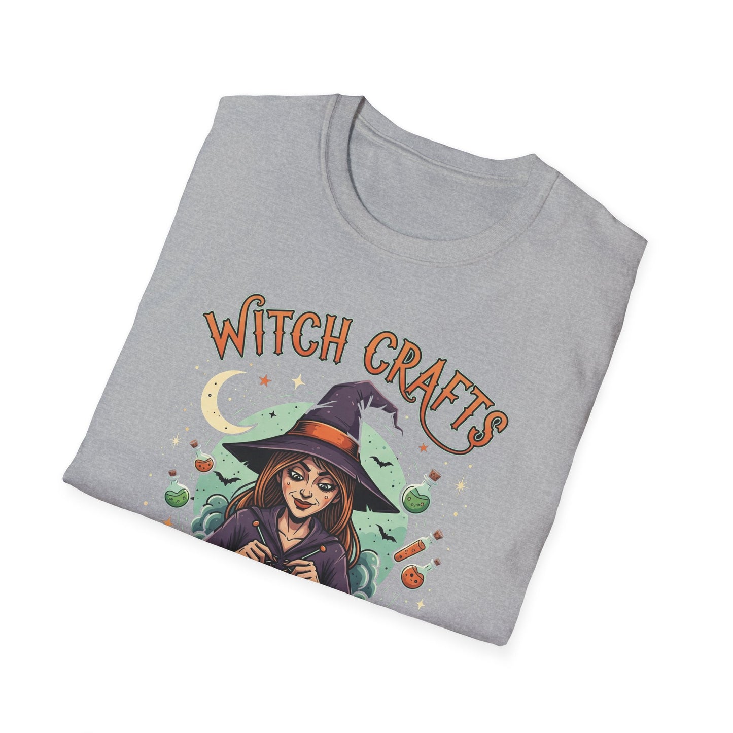 Witchcrafts Unisex Softstyle T-Shirt | Spooky Halloween Tee, Witchy Apparel, Gift for Witches, Retro Graphic Shirt, Autumn Fashion