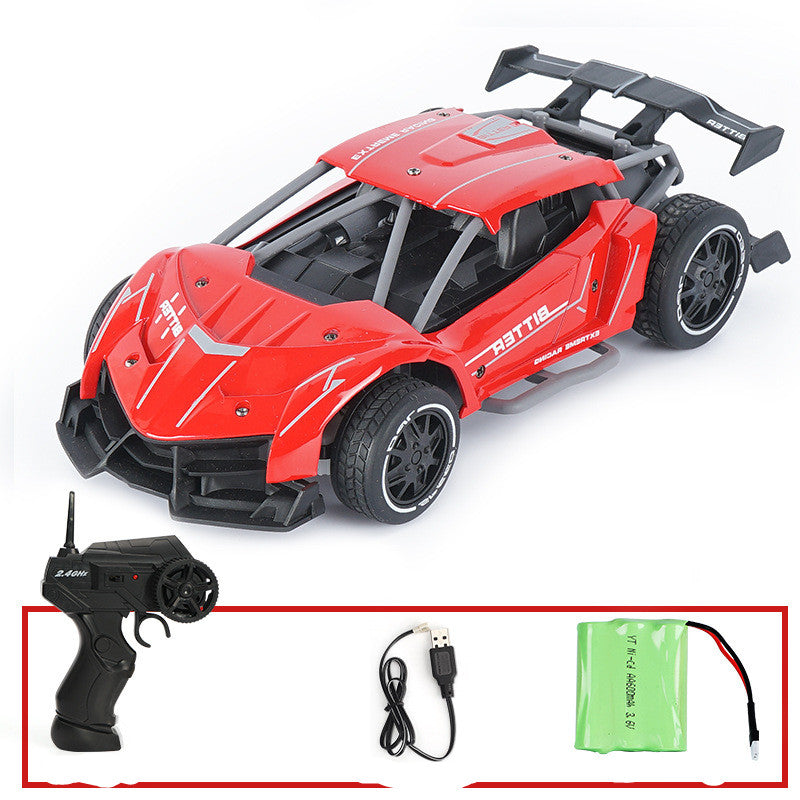 Remote control car high-speed four-wheel drive alloy off-road wireless charging toy car