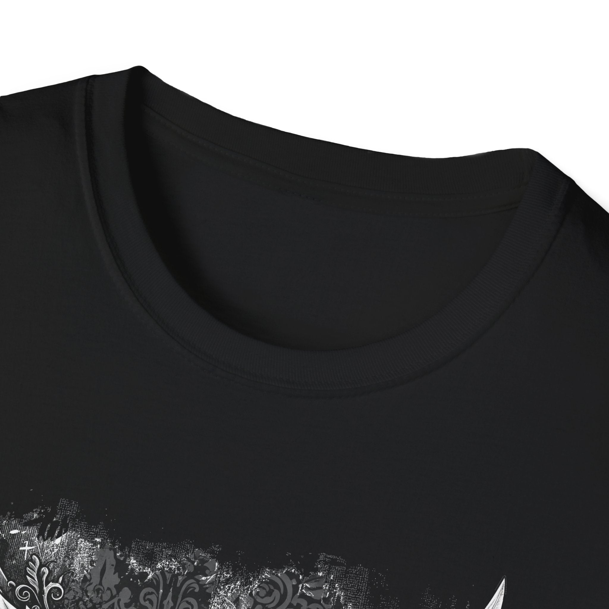 Gothic Winged Skull T-Shirt | Unisex Graphic Tee for Music Lovers, Halloween, Casual Wear, Gift for Him & Her