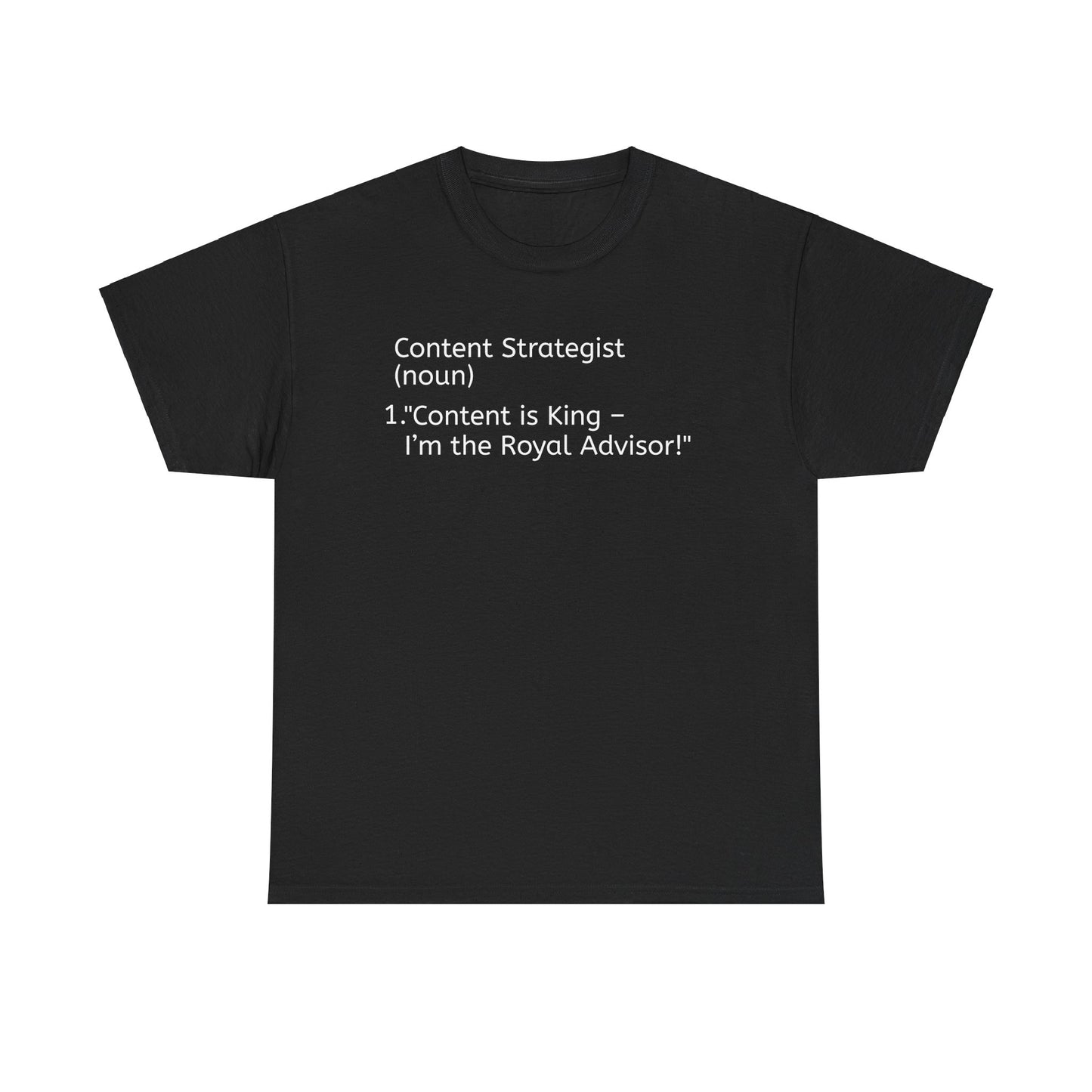 Content Strategist Unisex Heavy Cotton Tee - Funny Definition Shirt for Marketing Professionals