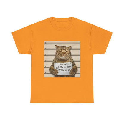 The Cat Did It Unisex Heavy Cotton Tee