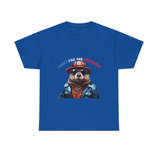 Punxy Phil For President Unisex Heavy Cotton Tee