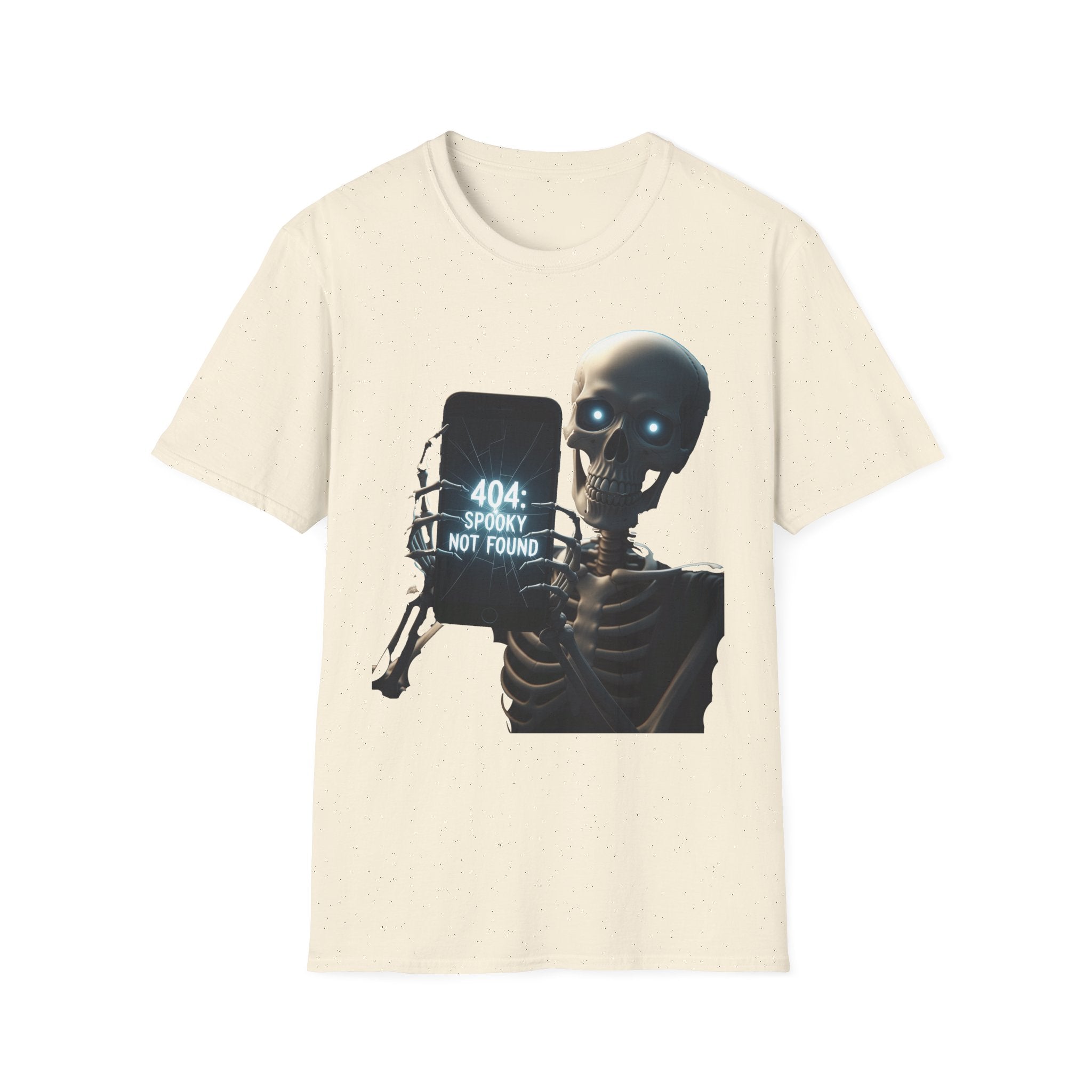 404 Spooky Not Found Skeleton T-Shirt, Halloween Tee, Unisex Graphic Shirt, Casual Wear, Fun Halloween Gift