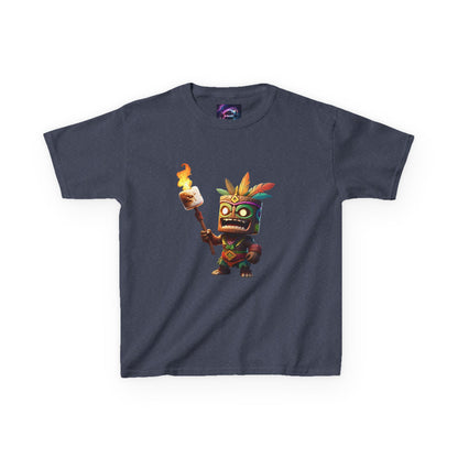 Kids Tiki Toasted Marshmallow Heavy Cotton Tee - Fun & Playful Design for Adventurous Kids