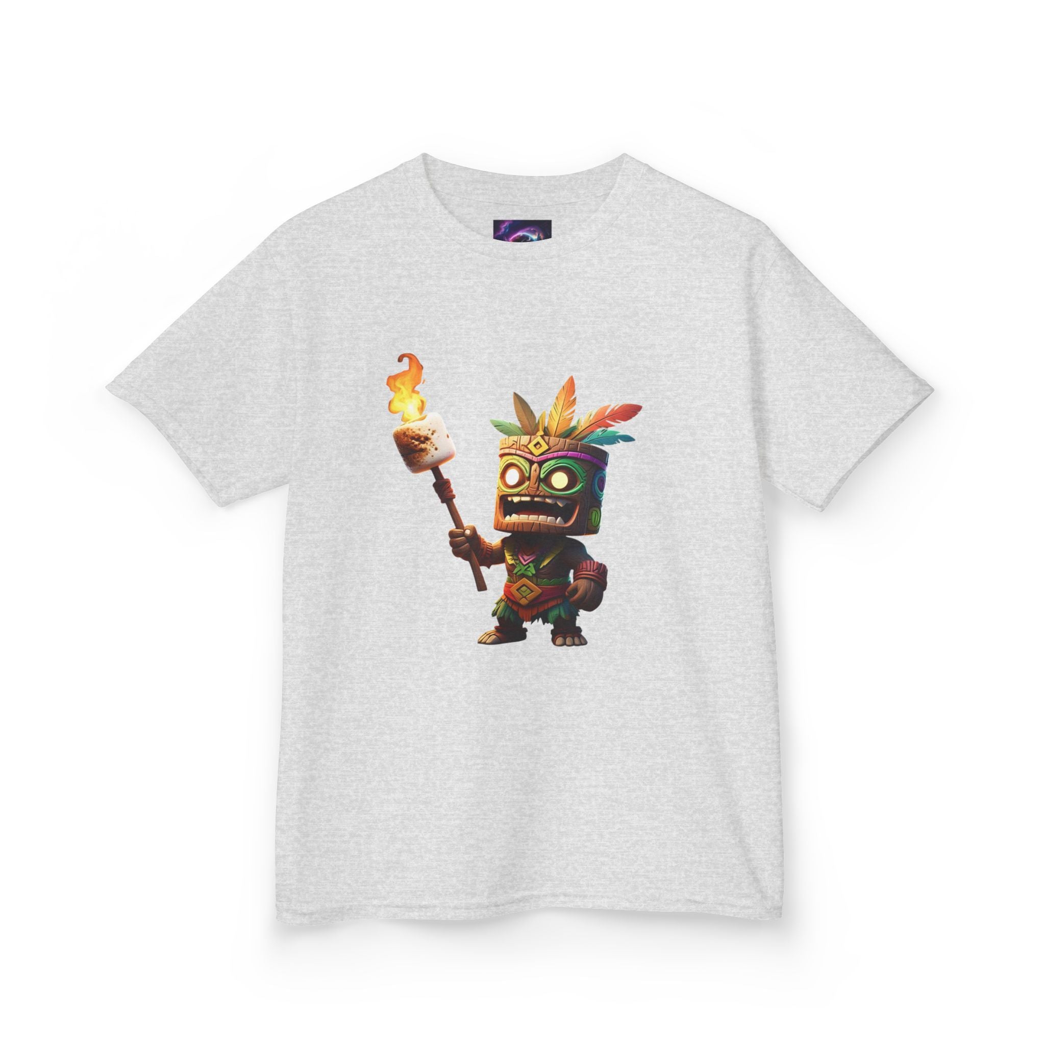 Kids Tiki Toasted Marshmallow Heavy Cotton Tee - Fun & Playful Design for Adventurous Kids