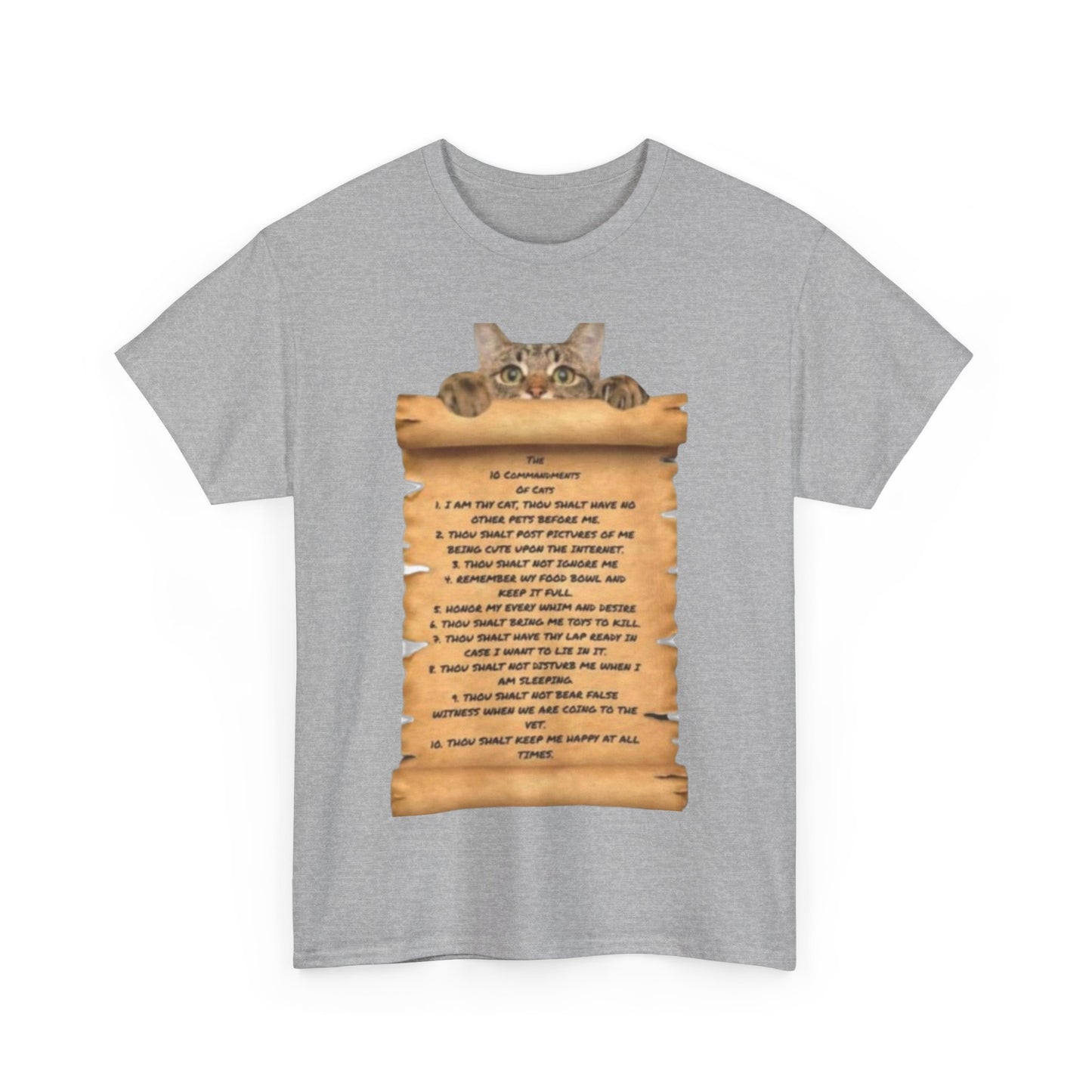 10 commandments Of A Cat Unisex Heavy Cotton Tee