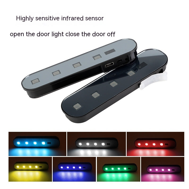 Car Door Induction Lamp Magnetic Adsorption Courtesy Down-corner Lamp Ambience Light