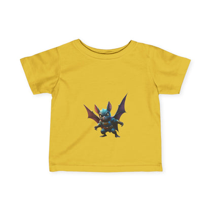 Cute Bat Man Super Hero Infant Tee for Playful Kids | Fun Graphic T-Shirt