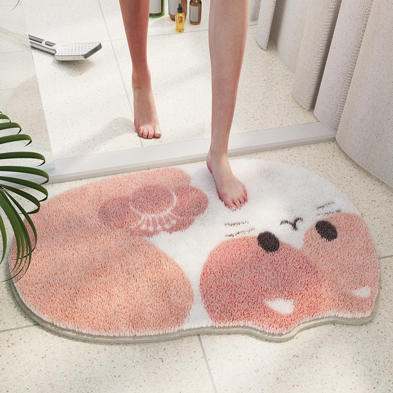 Bedroom Living Room Cartoon Cute Alien Carpet Absorbent Foot Mat