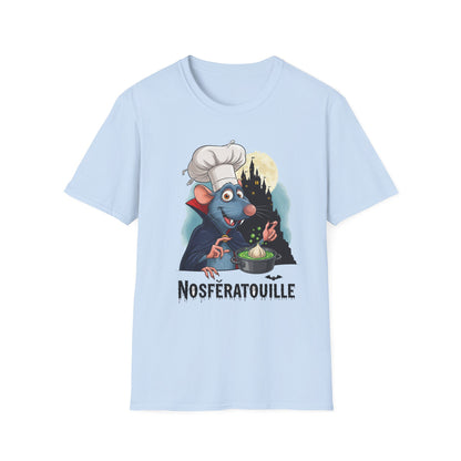 Nosferatoille T-Shirt - Fun Cooking Gift, Unisex Graphic Tee, Nosferatouille Humor, Halloween Apparel, Foodie Tee