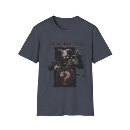 Jester Jack Jackyl Creepy Clown Graphic T-Shirt, Perfect for Halloween, Horror Fans, Scary Movie Night, Unisex Gift, Fun Adult Apparel