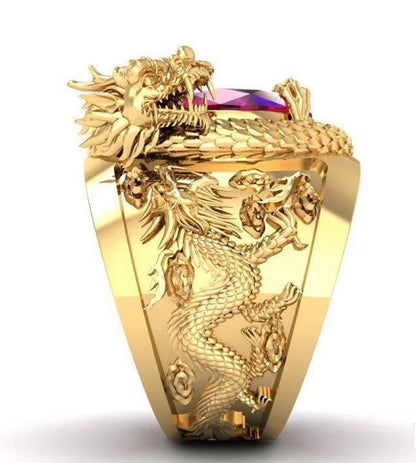 Domineering dragon ring European style ring