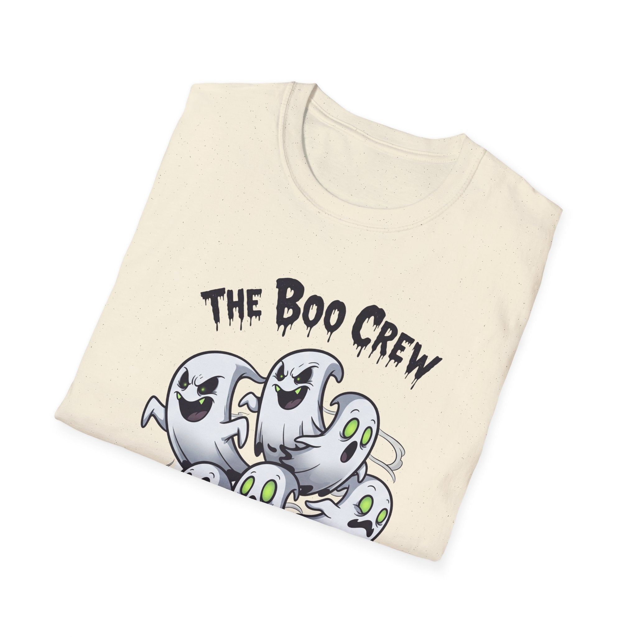 The Boo Crew T-Shirt - Spooky Halloween Tee, Unisex Casual Wear, Perfect for Trick-or-Treat, Halloween Party, Gift for Ghost Lovers