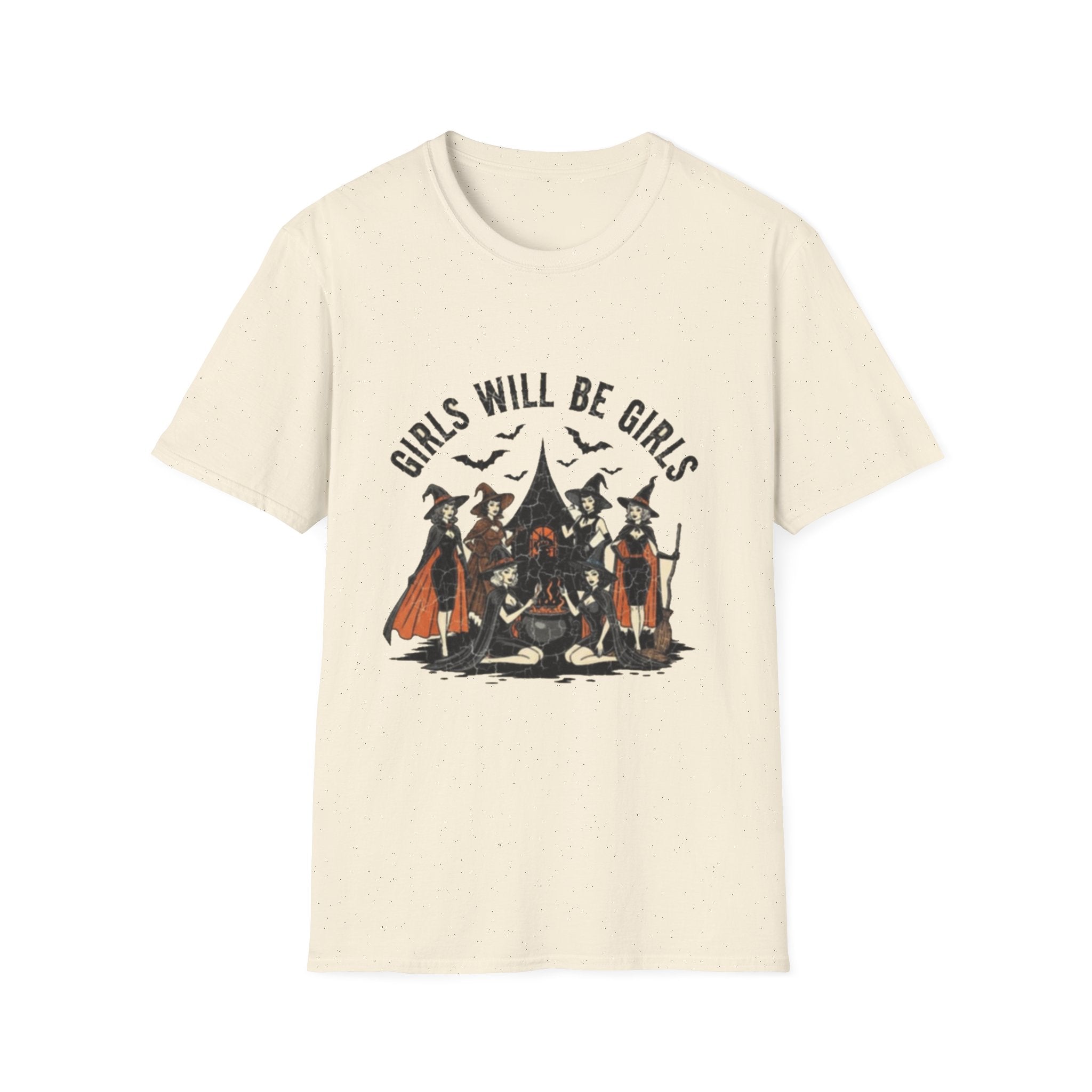 Girls Will Be Girls, Unisex Softstyle T-Shirt, Halloween Clothing, Vintage Aesthetic Shirt, Alternative Fashion Piece, Casual Wear